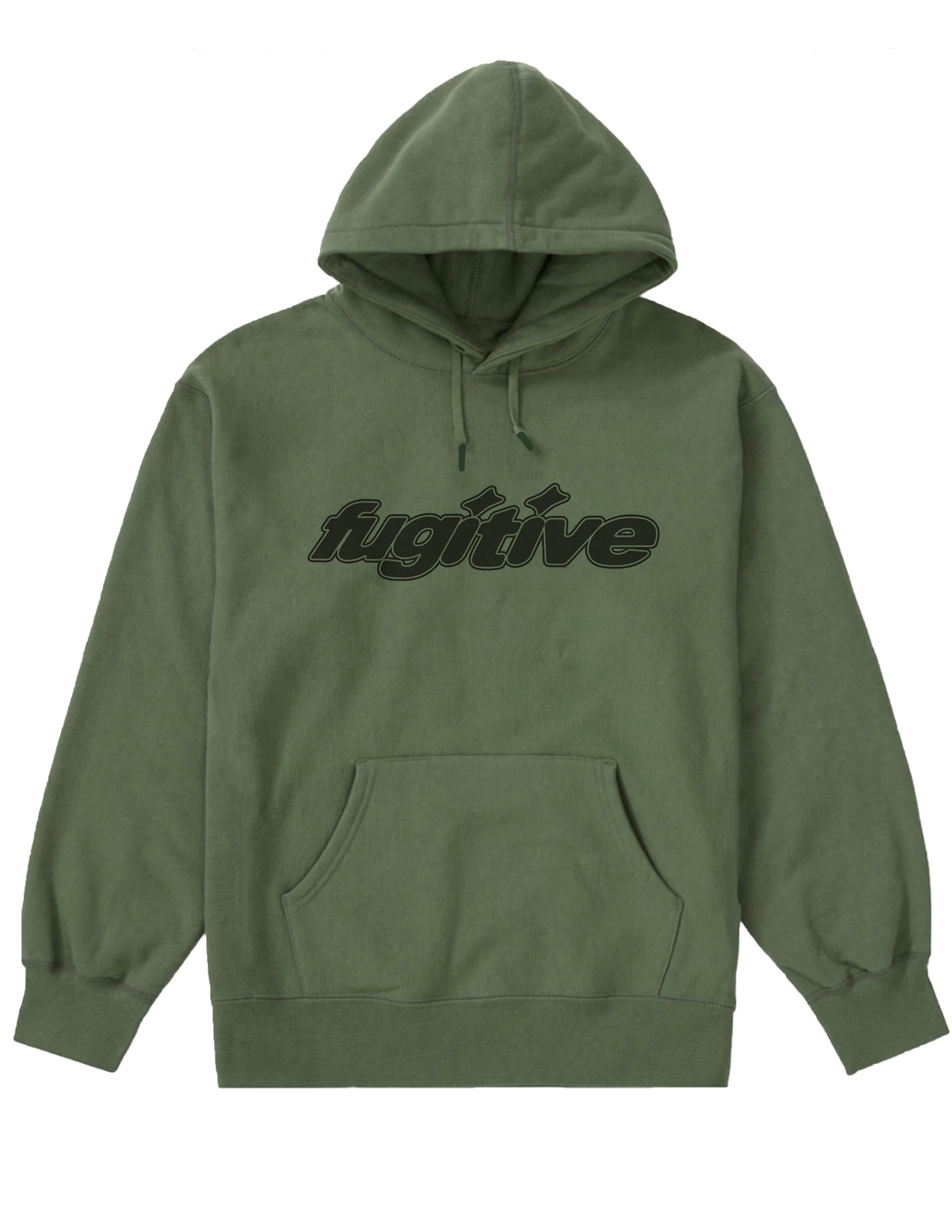 FUGITIVE LOGO HOODIE MILITARY GREEN